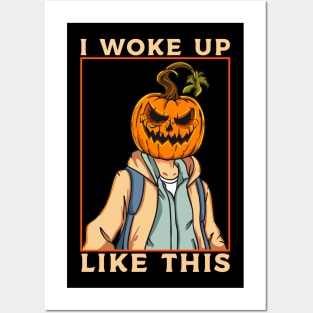 Funny Pumpkin Meme Graphic Men Kids Women Halloween Posters and Art